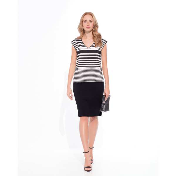 Top à rayures façon blouse