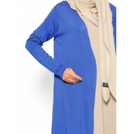 Cardigan long effet loose - bleu