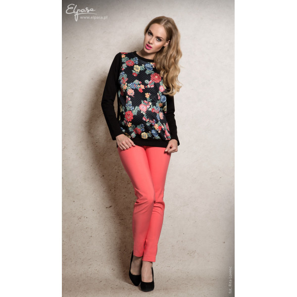 Top de grossesse fleuri - façon sweat