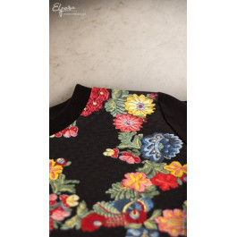 Top de grossesse fleuri - façon sweat