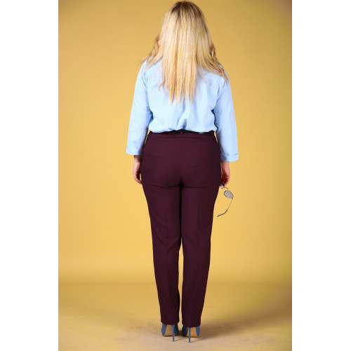 Pantalon coupe droite bordeaux