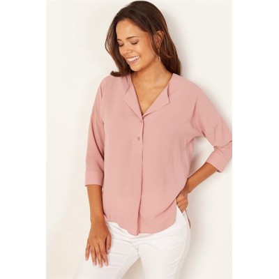 Blouse fluide rose