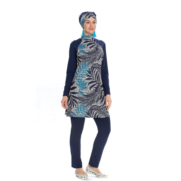 Maillot de bain hijab imprimé nature