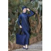 Maillot de bain hijab bleu nuit à plastron