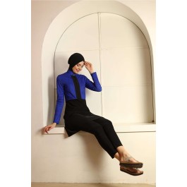 Maillot de bain hijab noir et bleu