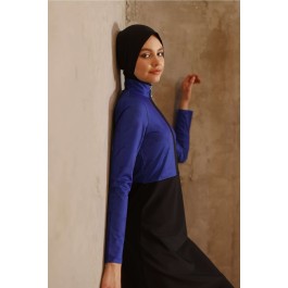 Maillot de bain hijab noir et bleu