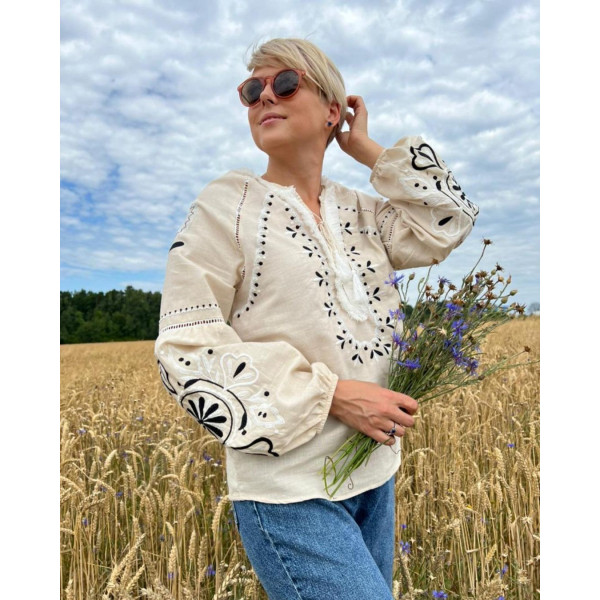 Blouse bohème broderie florale