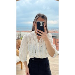 Blouse en broderie anglaise