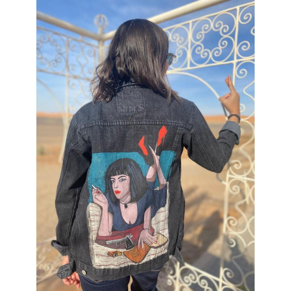 Veste peinte à la main - Pulp Fiction