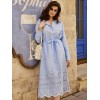 Robe chemise broderie anglaise