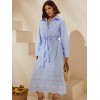 Robe chemise broderie anglaise