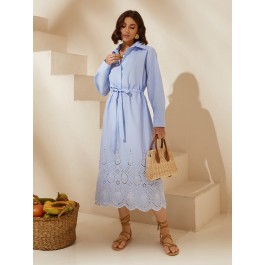 Robe chemise broderie anglaise Robe chemise broderie anglaise