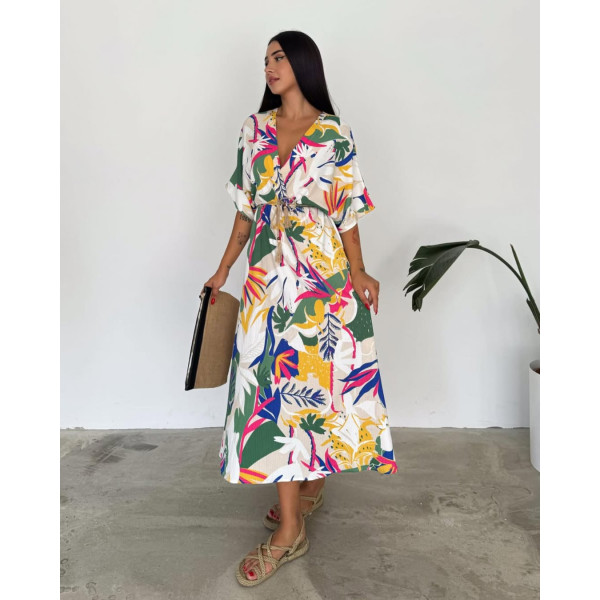 Robe fluide à imprimé floral