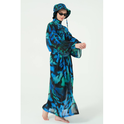 Paréo kimono de plage imprimé floral Paréo kimono de plage imprimé floral