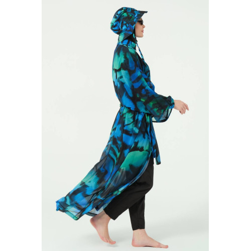 Paréo kimono de plage imprimé floral Paréo kimono de plage imprimé floral