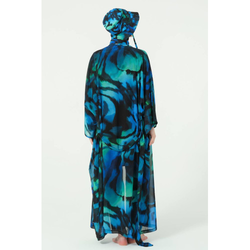 Paréo kimono de plage imprimé floral Paréo kimono de plage imprimé floral