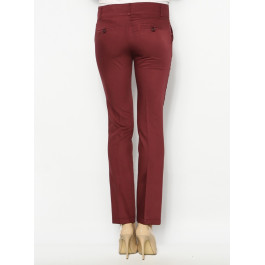 Pantalon cigarette bordeaux