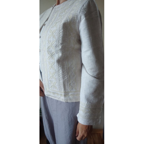 Veste beige brodée Veste beige brodée