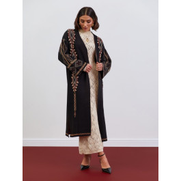 Cardigan long ethnique noir